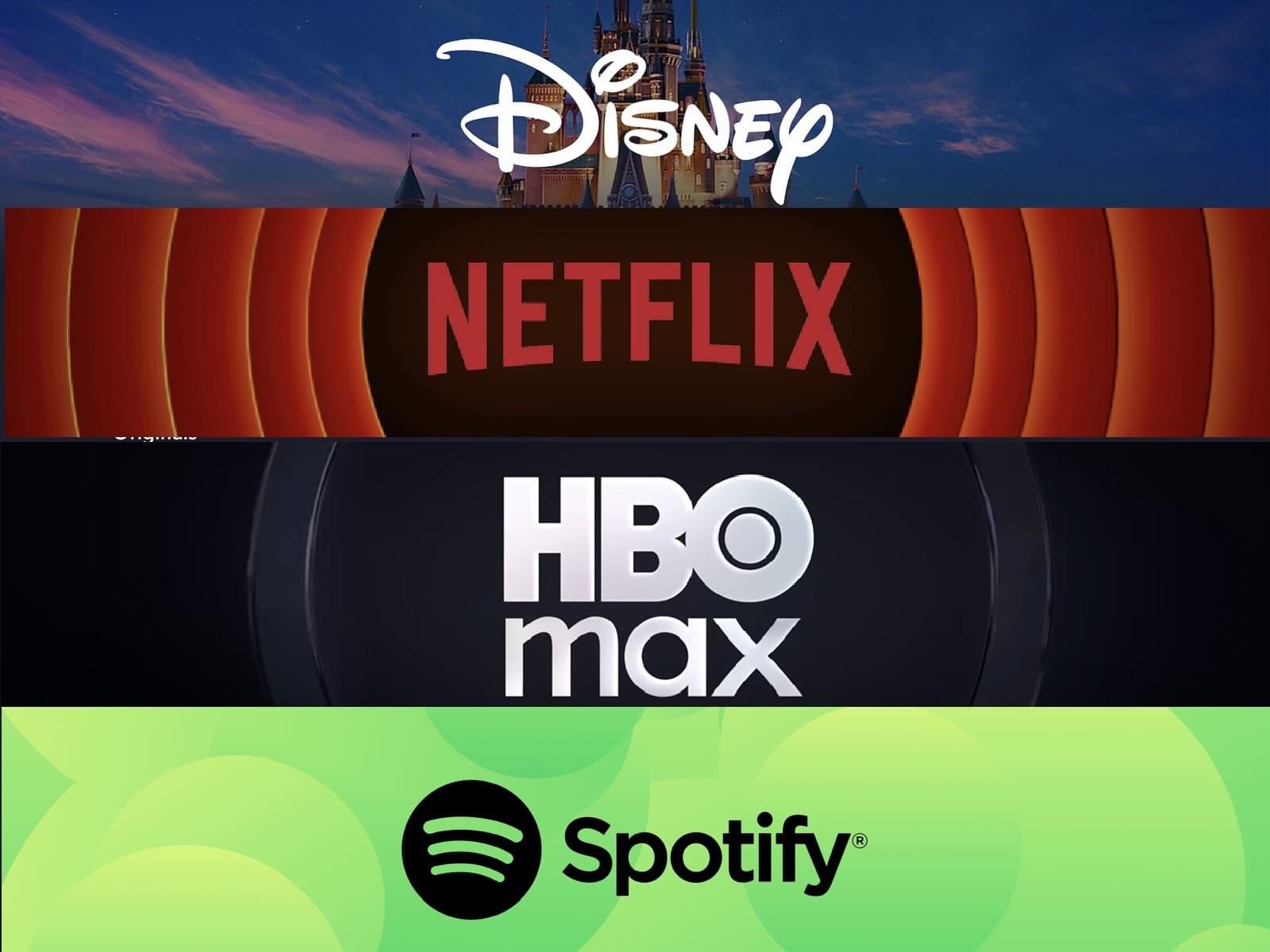 Disney、Netflix、HBO Max 和 Spotify 等媒体平台服务场景