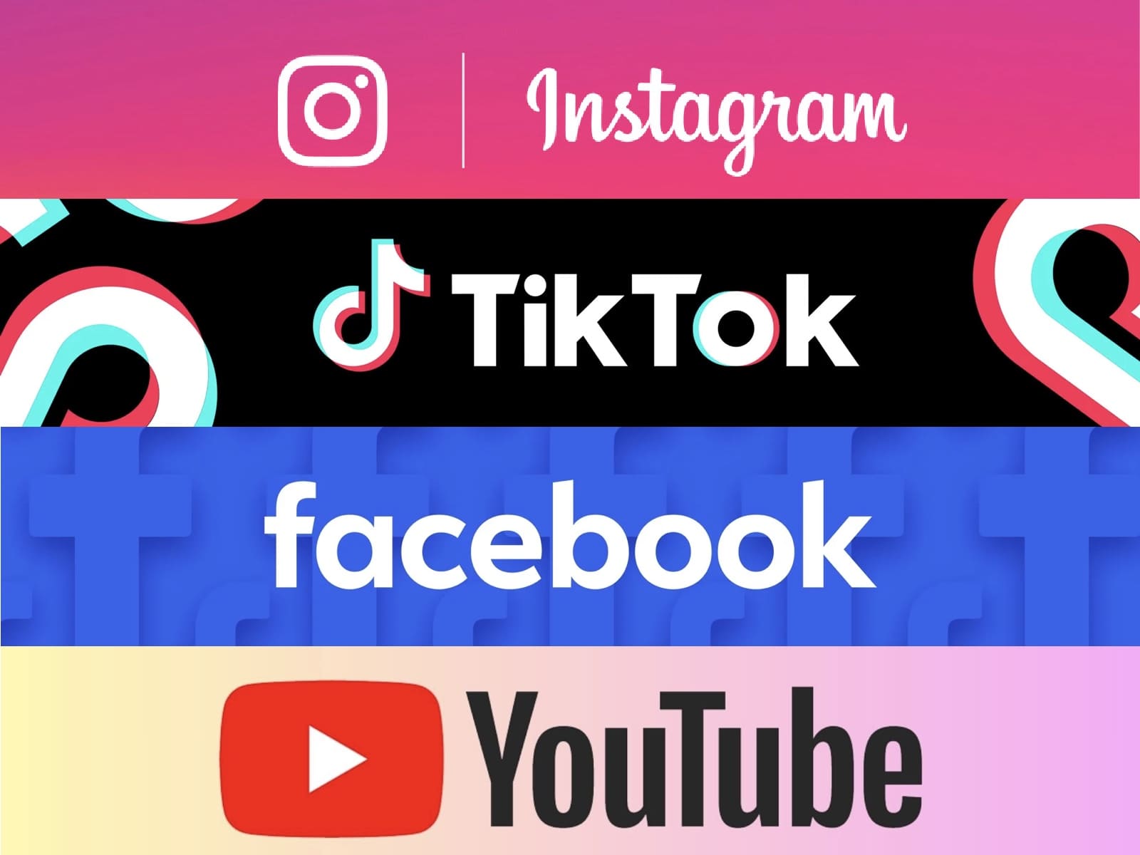 Instagram、TikTok、Facebook 和 YouTube 等社交平台服务场景